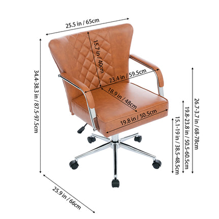 Height-Adjustable Swivel Office Chair