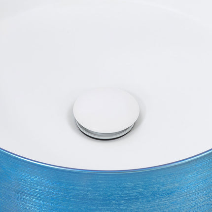 Round Ceramic Countertop Washbasin Vessel Sink