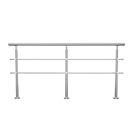 240CM Handrail Stainless Steel Balustrade With 2 Crossbars