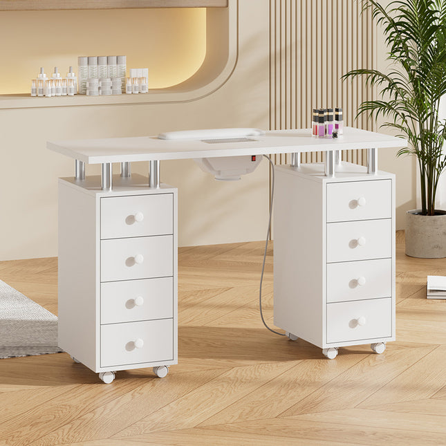 Rolling Manicure Station Nail Table with Dust Collector
