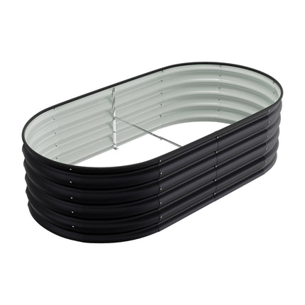 Oval-Shaped Galvanised Steel Raised Garden Bed