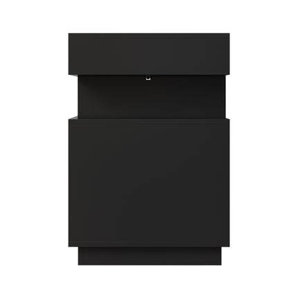 Modern 3-Drawer Bedside Table with RGB Lighting