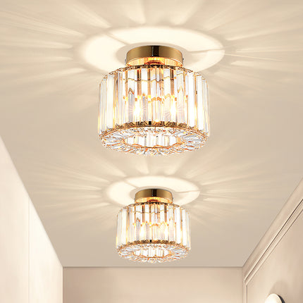 Gold 23cm Crystal Ceiling Light for Living Room and Balcony