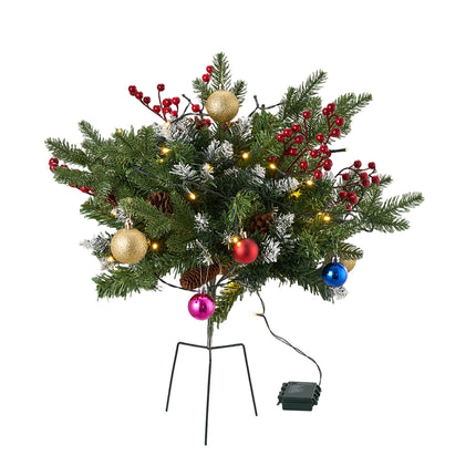 Artificial Christmas Tree with Decorations and LED Lights