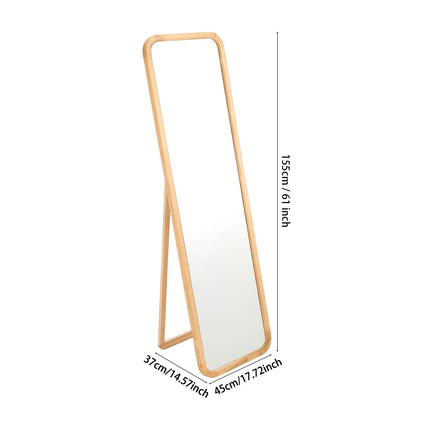 155cm Wooden Frame Full Length Mirror with Stand
