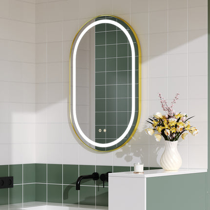 Wall Mounted Oval LED Bathroom Mirror