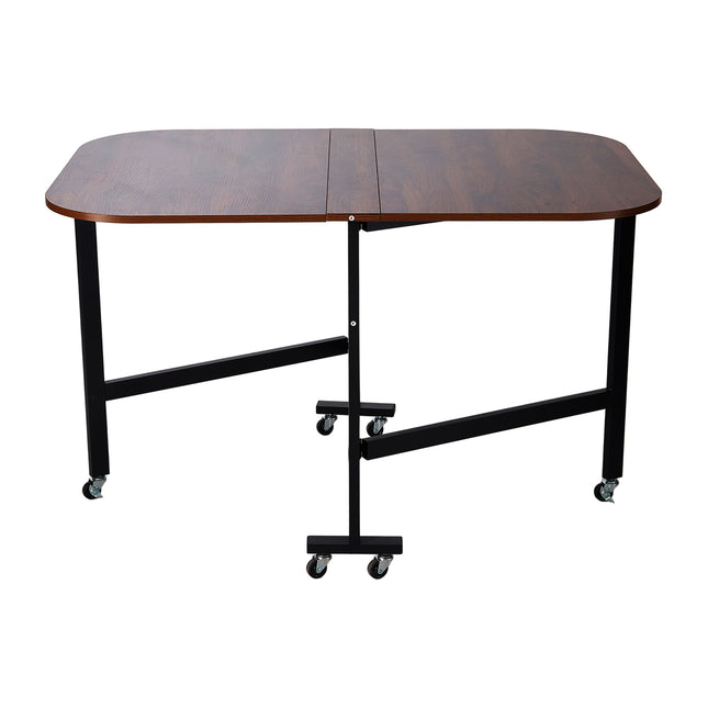 Folding Drop Leaf Table with 6 Wheels