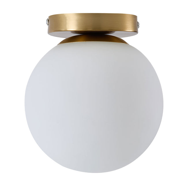 Semi Flush Mount Ceiling Light with Glass Shade