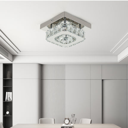 Modern Square Crystal Ceiling Light