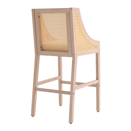 Set of 2 Modern Upholstered High Bar Stools