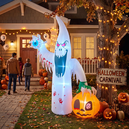 8FT Blow-Up Halloween Inflatable Decoration with Built-in LED Lights