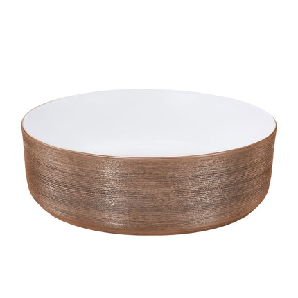 Round Ceramic Countertop Washbasin Vessel Sink