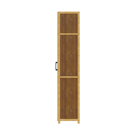 5-Tier Narrow Bookcase Storage Cabinet with Acrylic Door