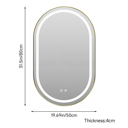 Wall Mounted Oval LED Bathroom Mirror