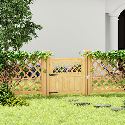 Diyspace Rhombus Garden Wood Fence Gate