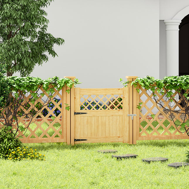 Diyspace Rhombus Garden Wood Fence Gate