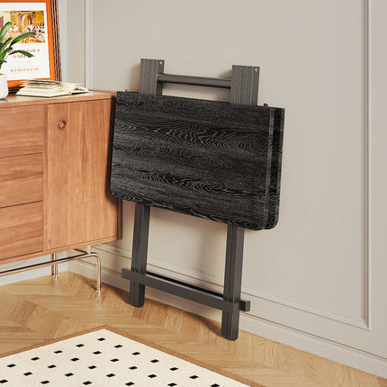 Black 70x70cm Portable Folding Dining Table