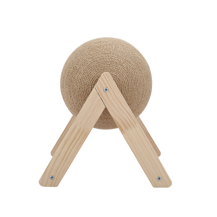 Wooden Cat Scratching Ball Kitten Scratcher Pet Toy