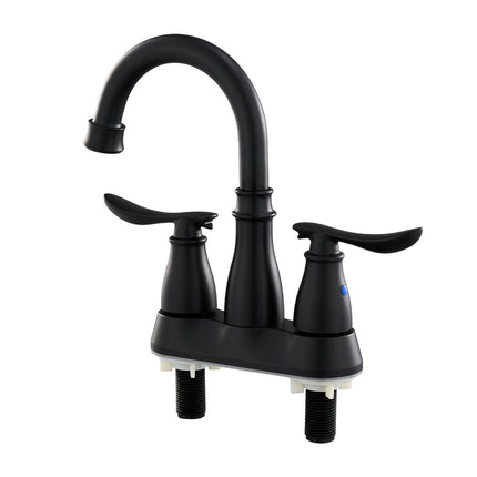 Double Handle Bathroom Sink Faucet with Drainer