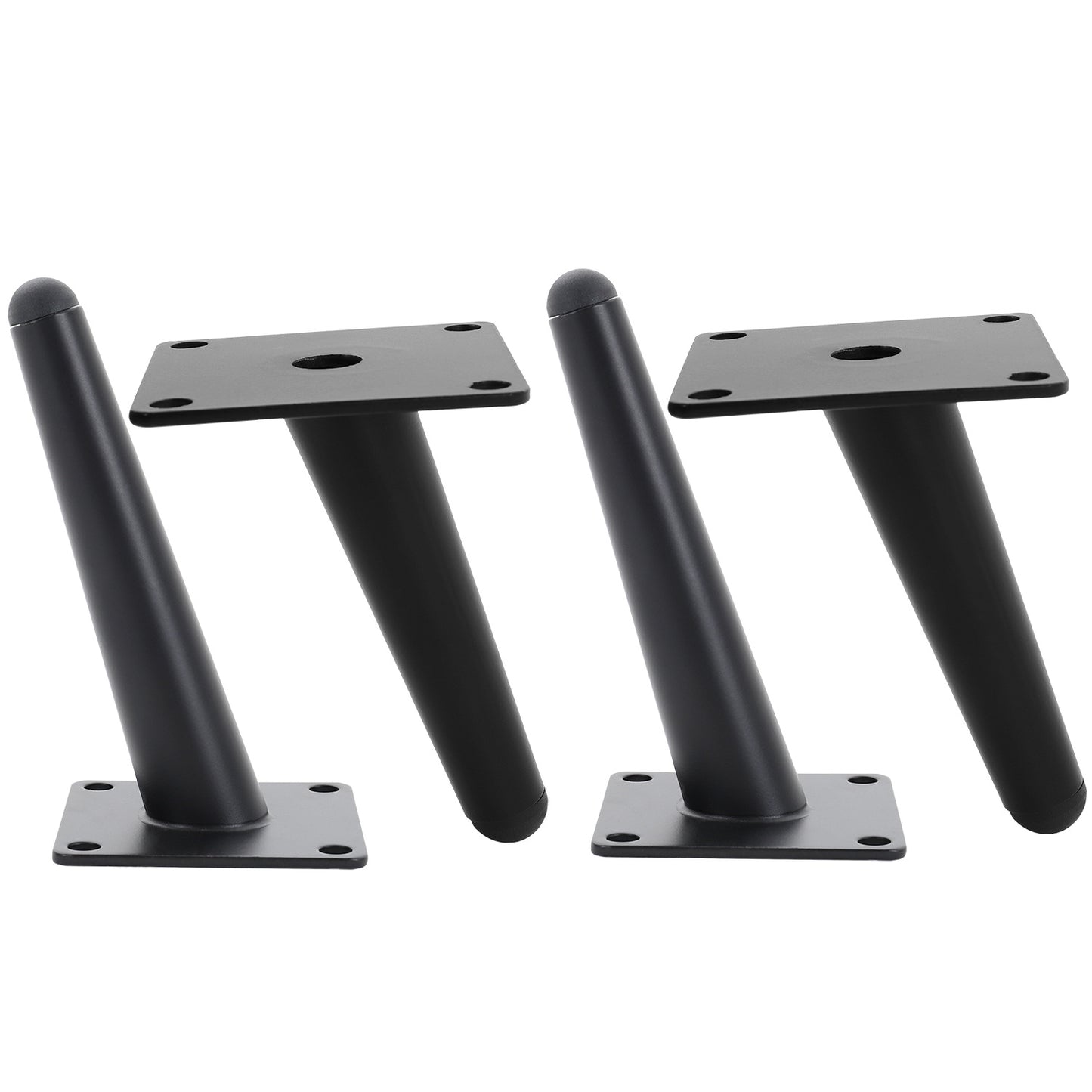 17cm Black Metal Table Legs with Tapered Furniture Leg Replacements