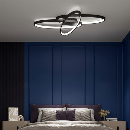 Minimalistic Unique Oval LED Semi-Flush Ceiling Light