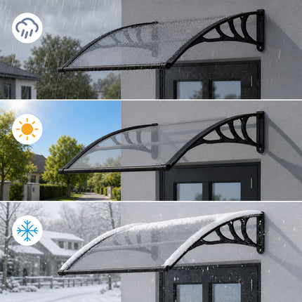 Outdoor Door Canopy Window Awning with Drainage Channel
