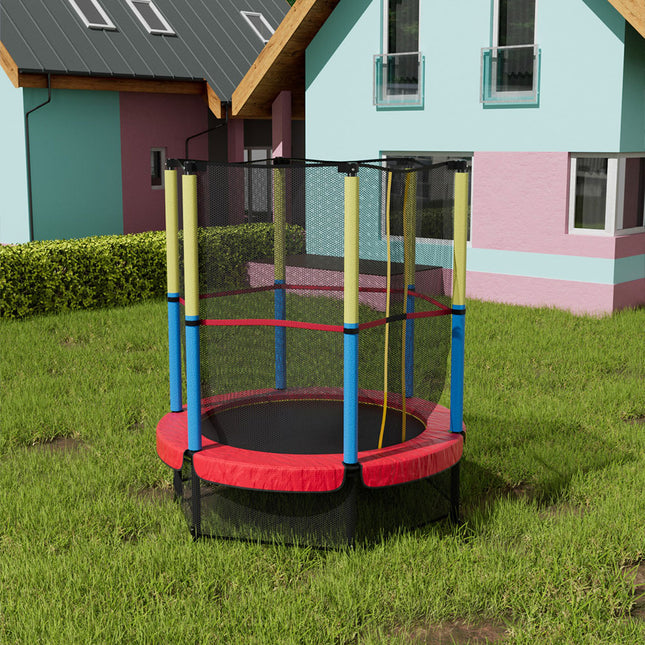 Outdoor Trampoline with High Enclosure Net