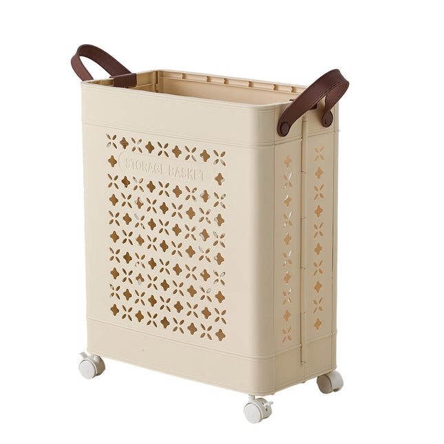 Foldable Laundry Basket with Casters