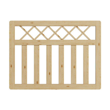 4x3ft Outdoor Cross Top Wooden Garden Gate Pedestrian Fence Yard Door
