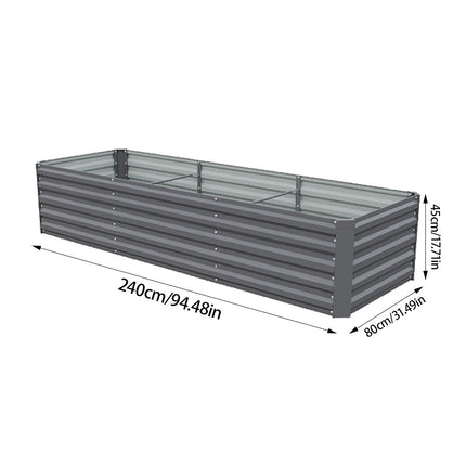 240cm x 80cm Large Metal Garden Bed