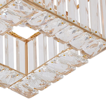 Semi Flush Mount Ceiling Light with Crystal Shade