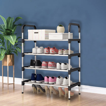 5-Tier/ 4-Tier Shoe Rack Organizer Stackable Space Saving Shoe Shelf