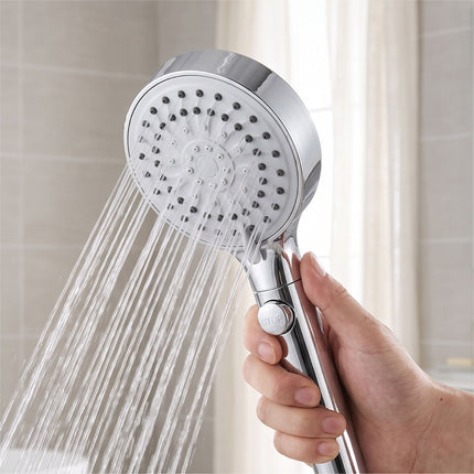 G1/2 Handheld High Pressure Shower Head with 5 Spray Modes & Hose
