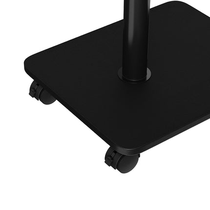C Shaped Side Table with Wheels