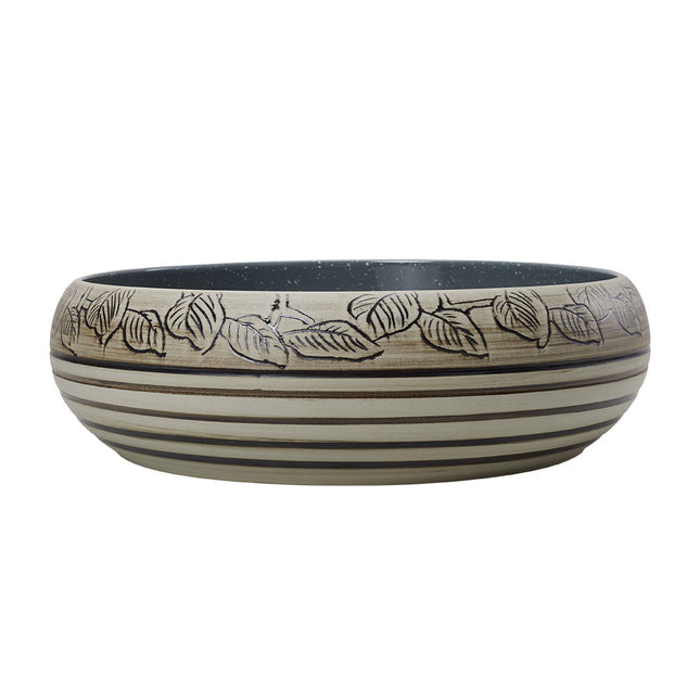 Ceramic Countertop Washbasin Vessel Sink with Waste Kit