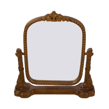Gold Decorative Vanity Mirror with Stand