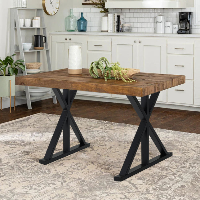 2pcs Black Metal Table Legs Industrial Table Legs 60x70cm