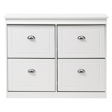 2-Tier Flip Down Shoe Bench Cabinet