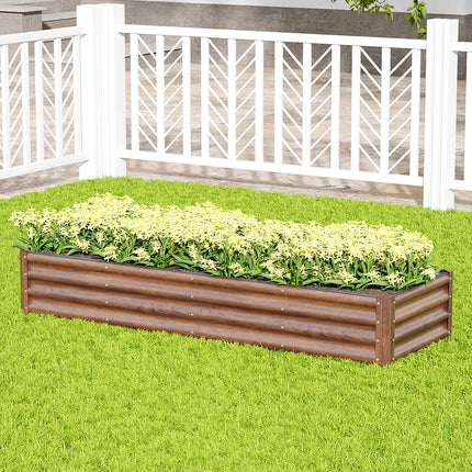 180cm x 60cm Rectangular Galvanized Steel Raised Garden Bed