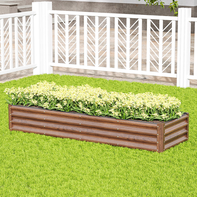 180cm x 60cm Rectangular Galvanized Steel Raised Garden Bed