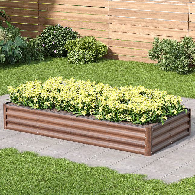 180cm x 90cm Rectangular Galvanized Steel Raised Garden Bed