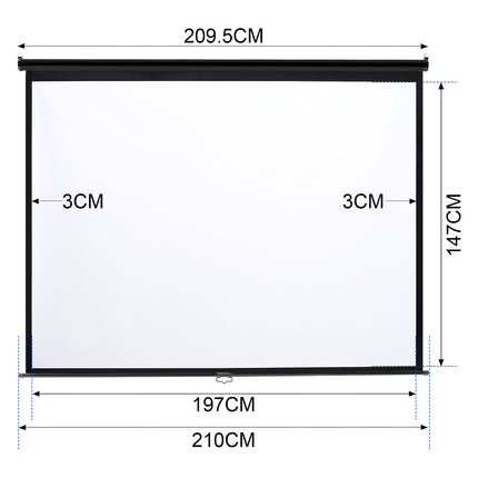 100 Inch HD Manual Pull Down Projector Screen