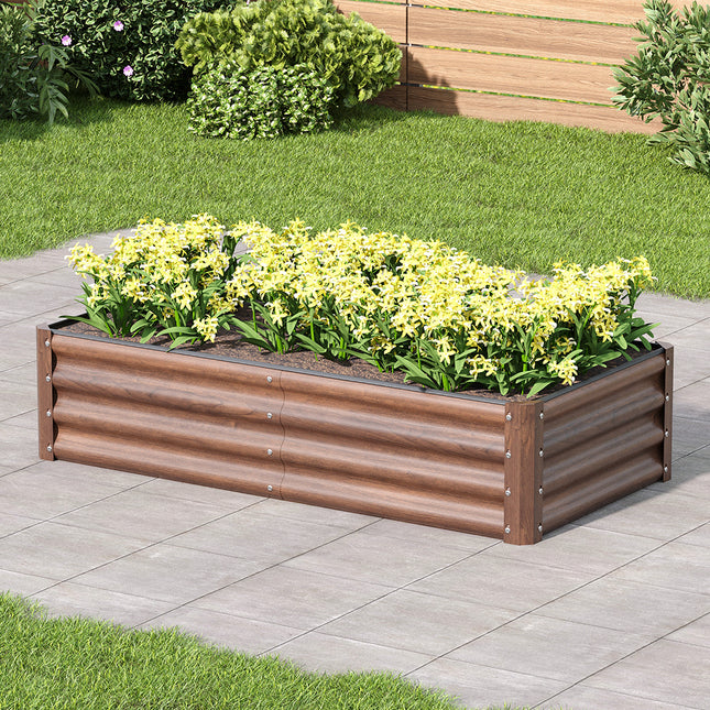 120cm x 60cm Rectangular Galvanized Steel Raised Garden Bed