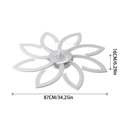 Modern Flower Shape Ceiling Fan with Light