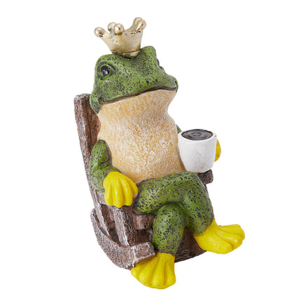Frog Prince Figurine Resin Tabletop Ornament