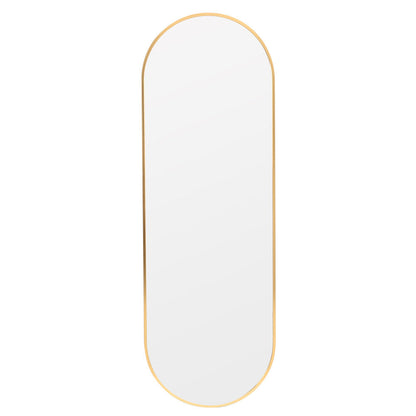 150cm H Modern Oval Metal Full Length Wall Mirror Gold