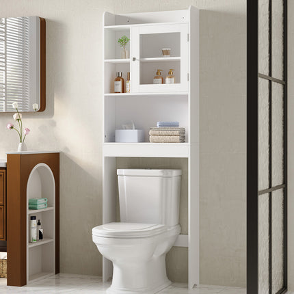 174cm Over The Toilet Bathroom Storage Cabinet with Mirror