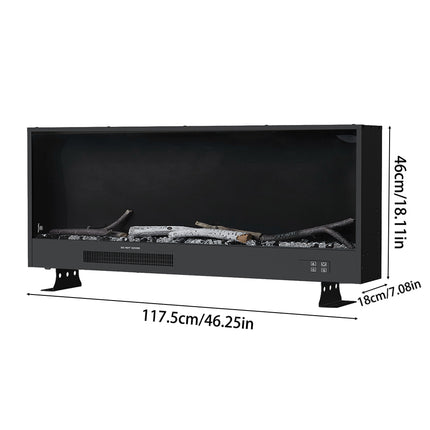 Recessed Electric Fireplace with Remote Control