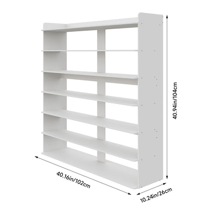 7-Tier Warm White Shoe Rack