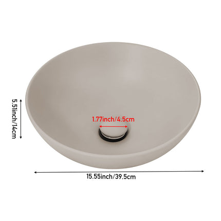 Ceramic Countertop Washbasin with Waste Kit